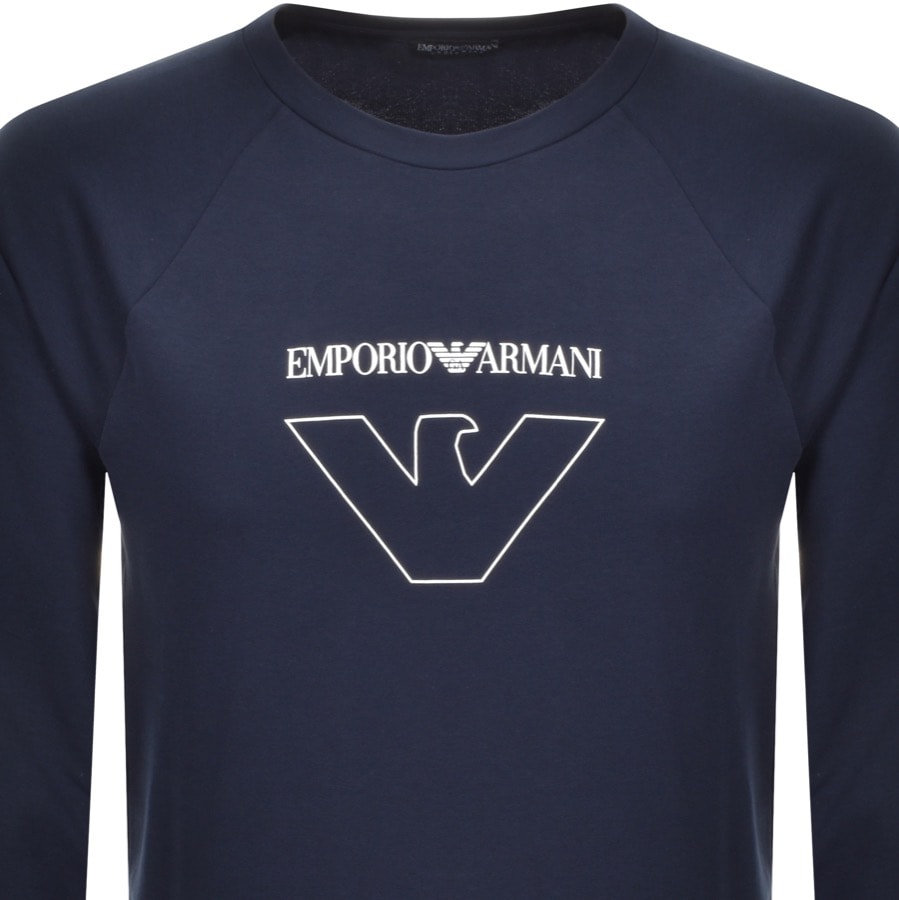 Alternative Image for ProductEmporio Armani Lounge Logo Sweatshirt Navy2
